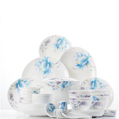 3d试机号千禧试机号金码关注号48头聆听花开骨瓷礼品餐具套装
